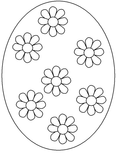 Easter egg coloring page