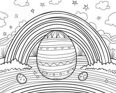 Easter egg coloring page