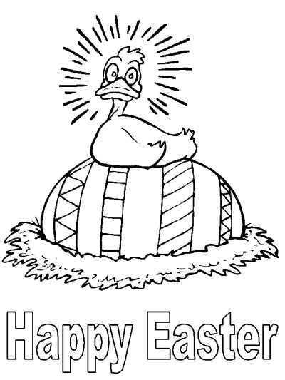 Happy Easter coloring page