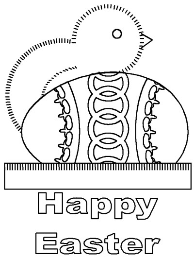 Easter chick coloring page