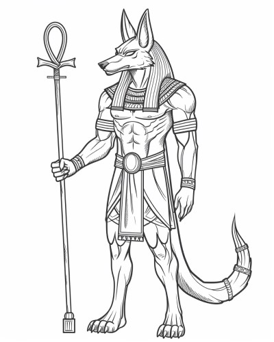 Anubis coloring page