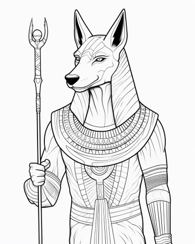 Anubis coloring page