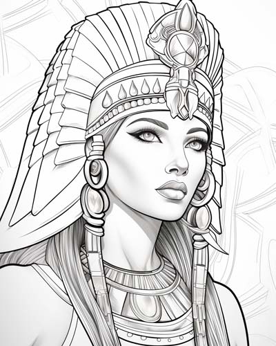 Cleopatra coloring page