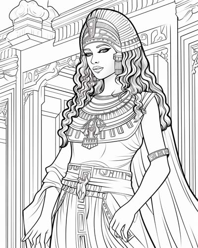 Cleopatra coloring page