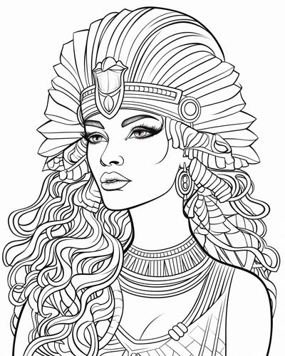 Queen Cleopatra coloring page