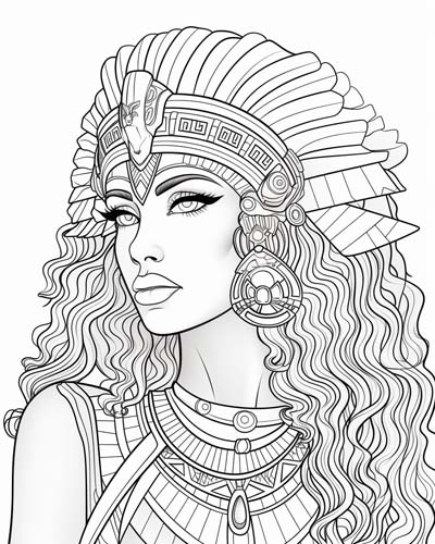 Queen Cleopatra coloring page