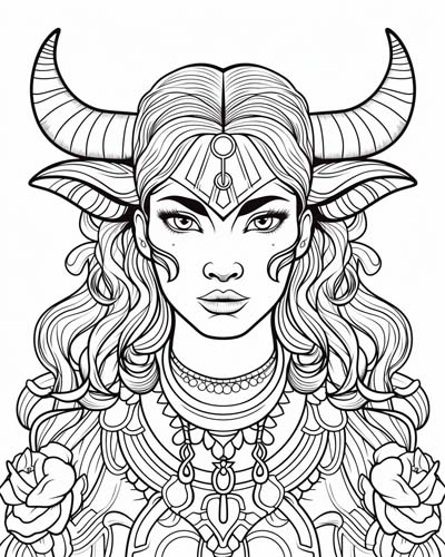 Hathor coloring page
