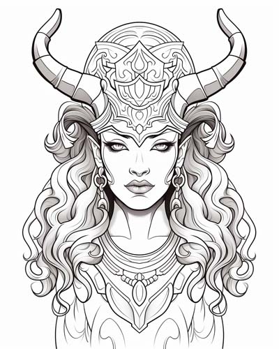 Hathor coloring page