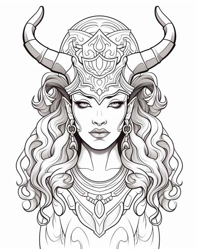 Egyptian goddess Hathor Coloring Pages