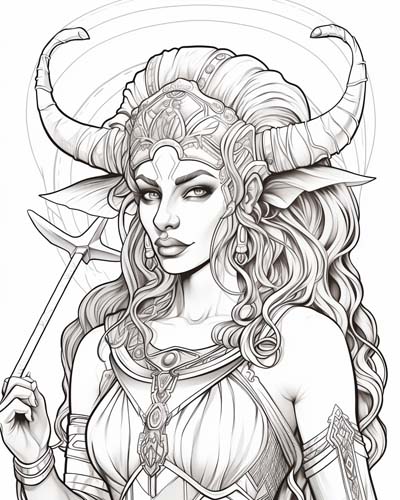 Hathor coloring page