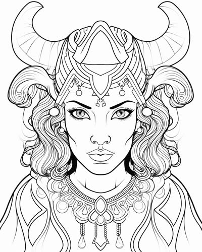 Egyptian goddess Hathor Coloring Pages