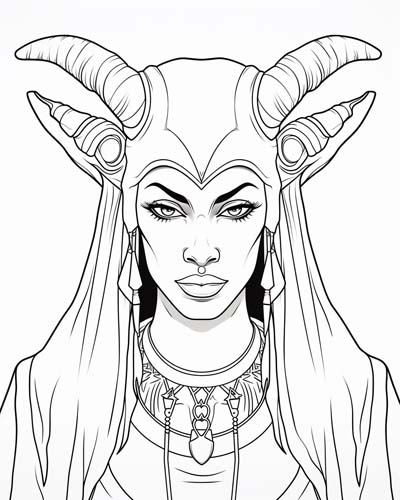 Hathor coloring page