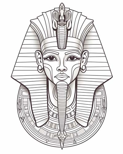Egyptian mummy coloring page