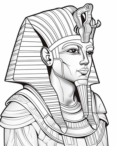 Egyptian mummy coloring page
