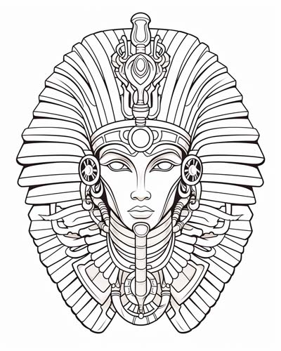 Egyptian mummy coloring page