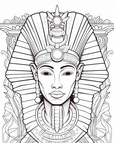 Egyptian mummy coloring page