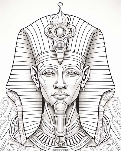Egyptian mummy coloring page