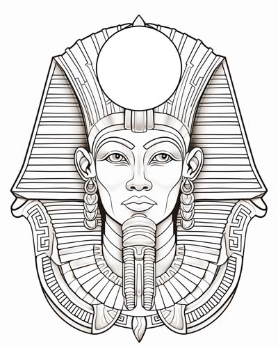 Egyptian sun god coloring page