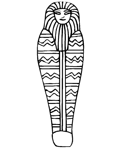 mummy coloring page
