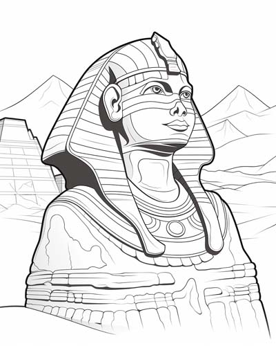 sphinx coloring page