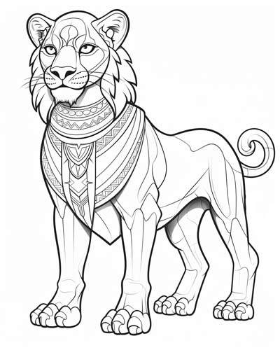 Sekhmet coloring page