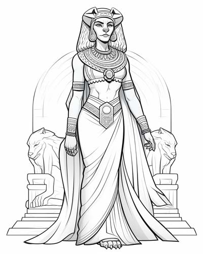 Sekhmet coloring page