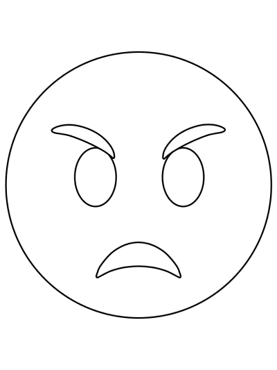 emoji coloring page: angry