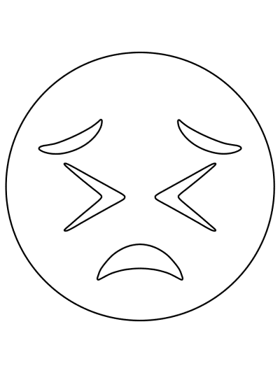 emoji coloring page: concerned