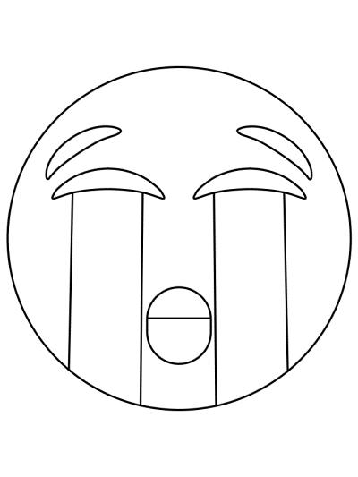 emoji coloring page: crying