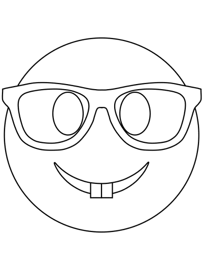 emoji coloring page: glasses
