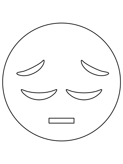 emoji coloring page: sad
