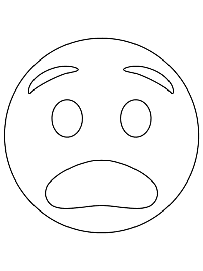 emoji coloring page: shocked