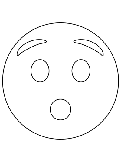 emoji coloring page: shocked