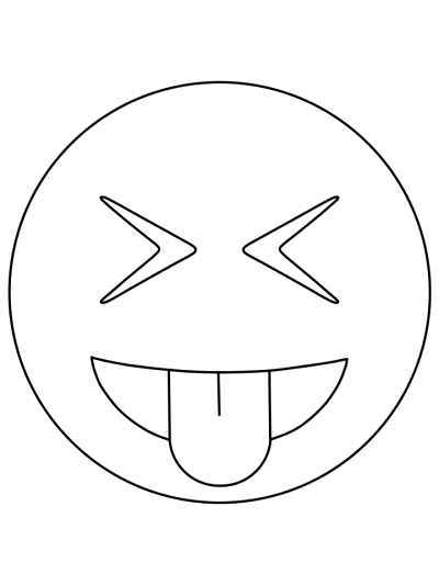 emoji coloring page: tongue