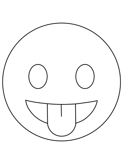 emoji coloring page: tongue