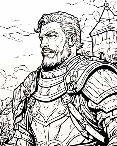 Sir Cador coloring page
