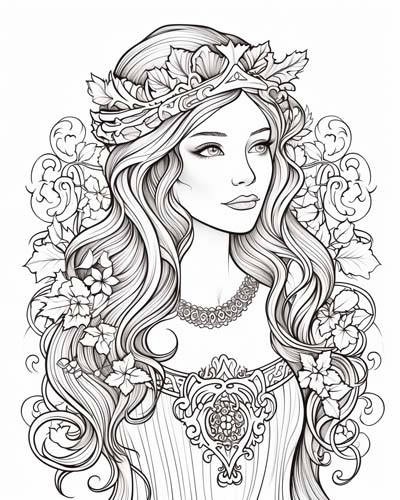 guinevere coloring page