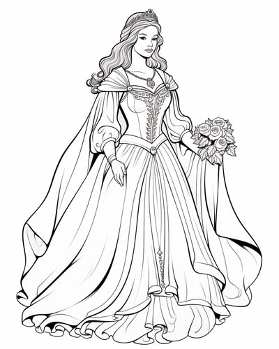 queen guinevere coloring page