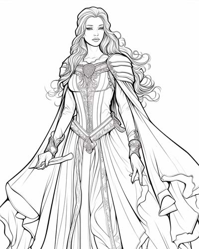 guinevere coloring page
