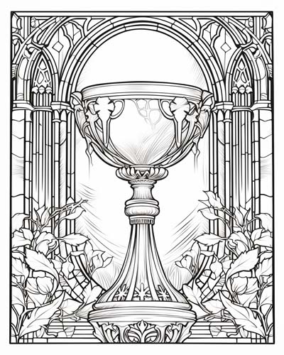 holy grail coloring page
