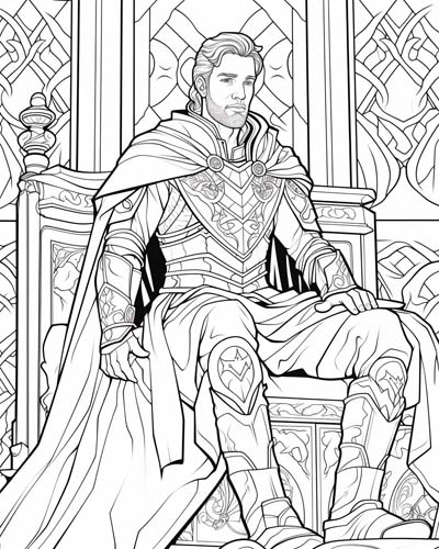 King Arthur coloring page