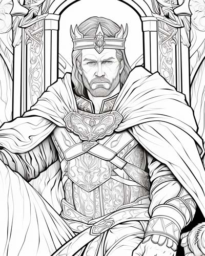 King Arthur coloring page