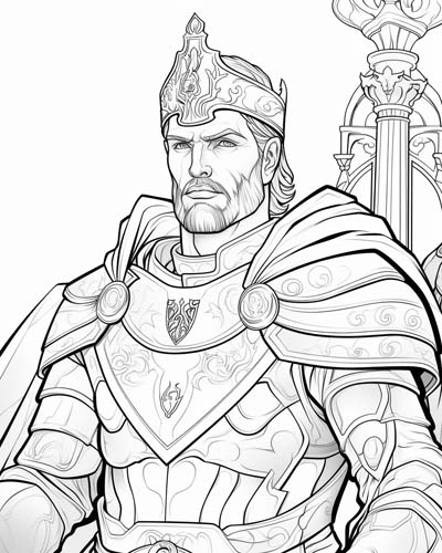 King Arthur coloring page