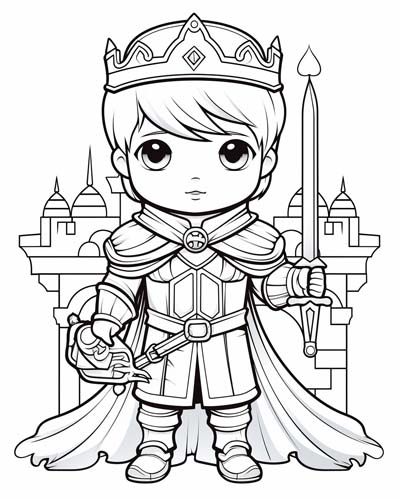 King Arthur coloring page