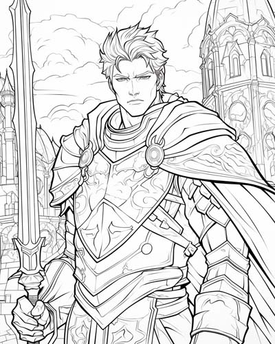Sir Lancelot coloring page