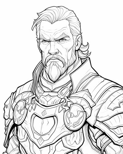 Uther Pendragon coloring page