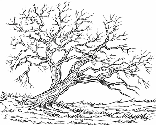 elm coloring page
