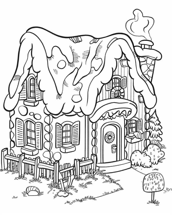 coloring page of Candy Cottage