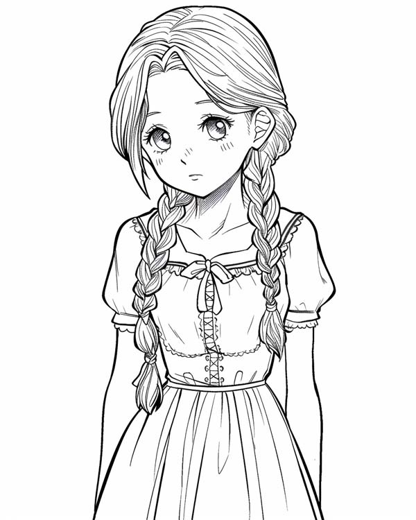 coloring page of Gretel