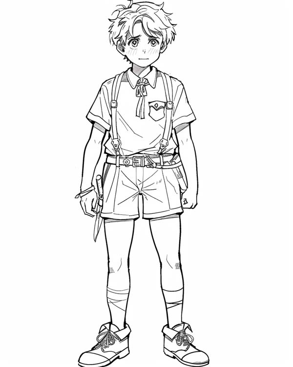 coloring page of Hansel